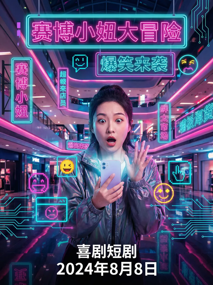 午夜之爱下载 搞笑喜剧短剧 - 赛博小妞大冒险海报